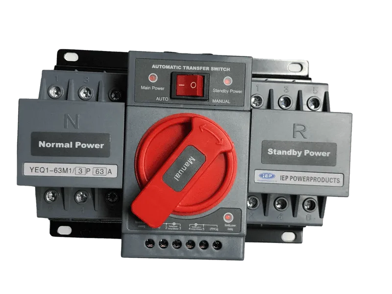 AS-304SKシーケンシャルスイッチャー YEQ1-GP 63AMP 3-POLE Automatic Changeover Switch - IEP Power Products